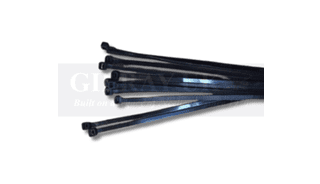 Plastic cable ties arranged together