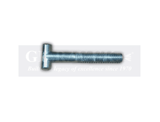 Metal T-bolt on white background